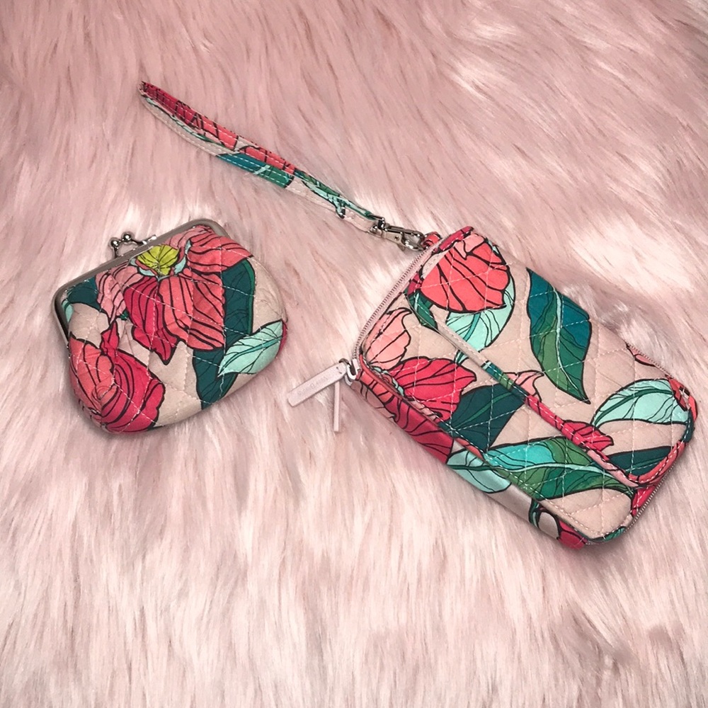 Vera Bradley wallet and matching coin purse